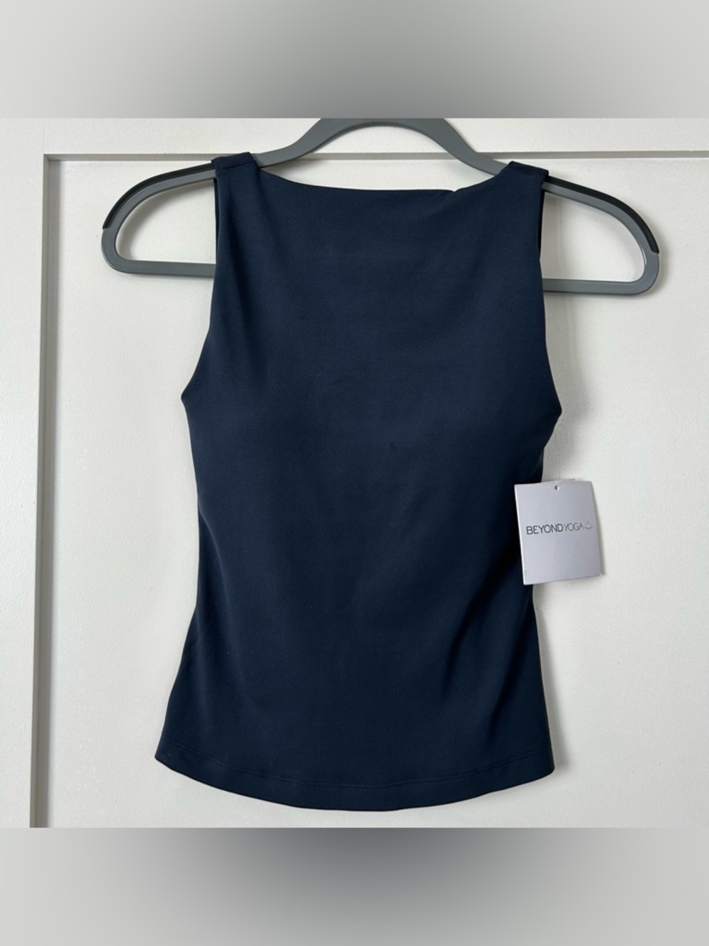 NWT New Beyond Yoga Eclipse Open Back Tank Navy Blue Size Extra Small